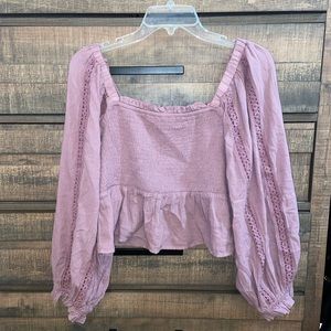 American Eagle puff sleeve top